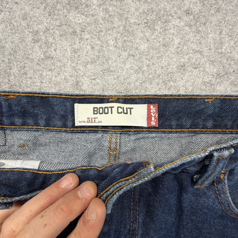 Vintage Levi's 517 Jeans Mens 34x34 Blue Bootcut Dark Wash Y2K